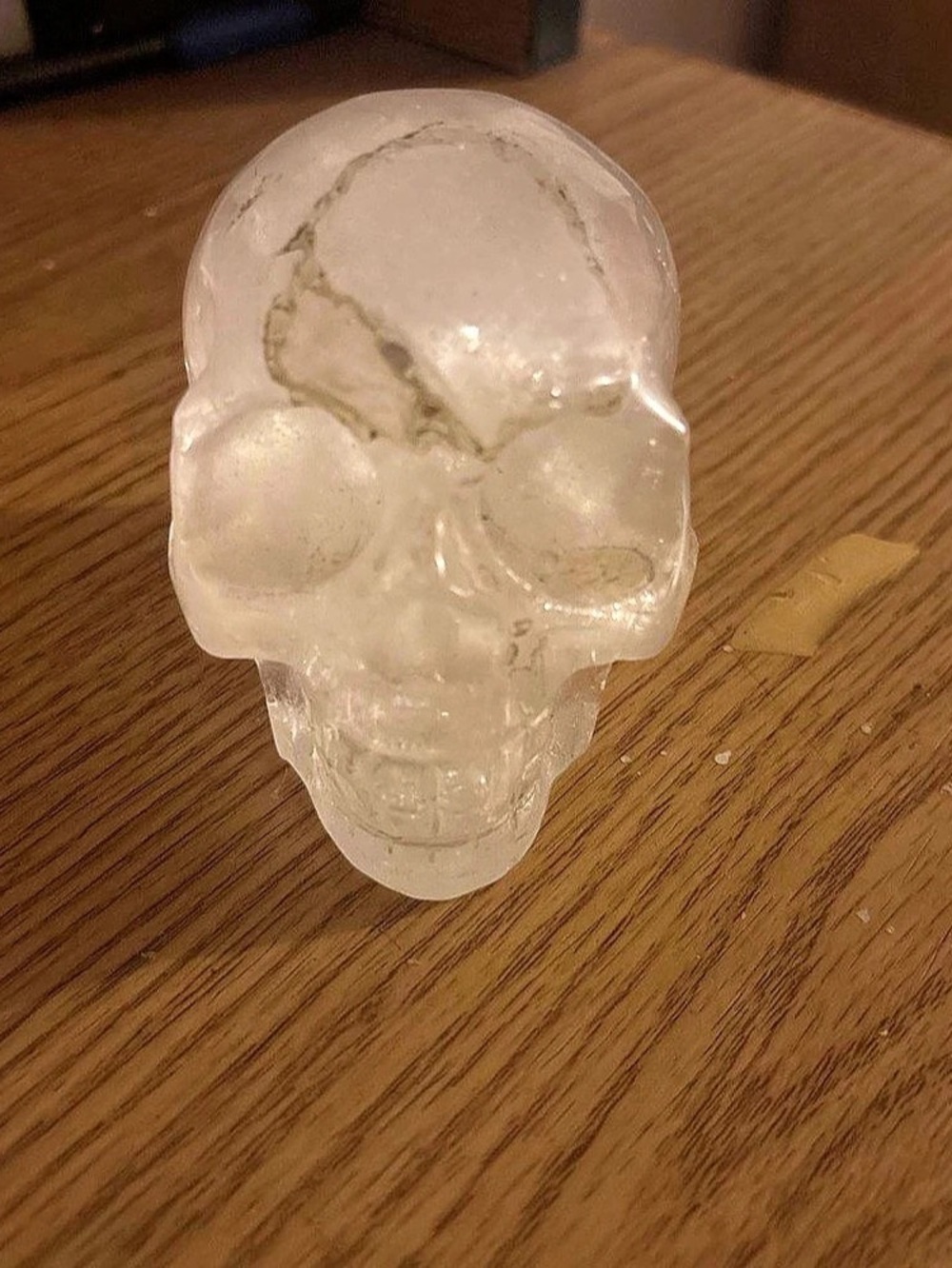 Translucent White Skull Sculpture
